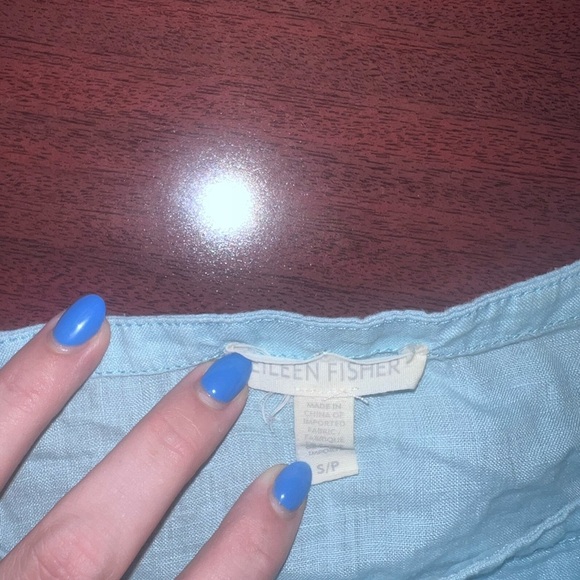 Eileen Fisher Sky Blue Blouse - Picture 2 of 4